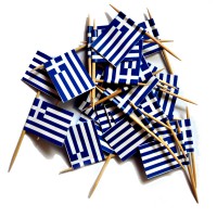 50 DRAPEAUX COCKTAIL 2X3CM - GRECE