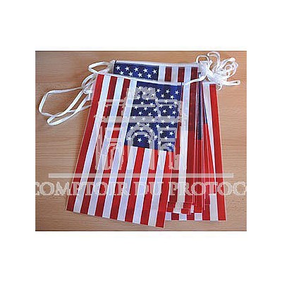 GUIRLANDE USA ETATS-UNIS 20x30cm - 10m - PVC