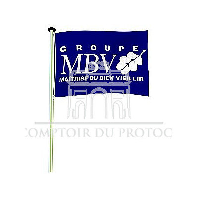 drapeau personnalisé 100x150cm finition pavillon