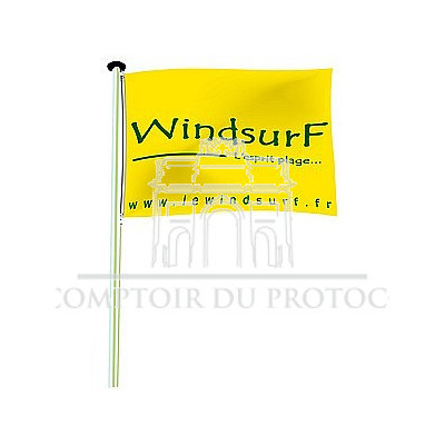 drapeau personnalisé 100x150cm finition pavillon