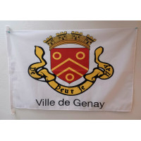 drapeau personnalisé 150x225cm finition pavillon