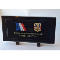 PLAQUE FUNERAIRE PORTE DRAPEAU